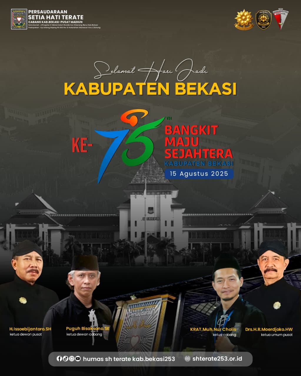PSHT Cabang Kabupaten Bekasi Ucapkan Selamat Hari Jadi Kabupaten Bekasi